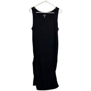 Isabel Maternity XL Dress Black Ingrid & Isabel Gathered Sleeveless Solid